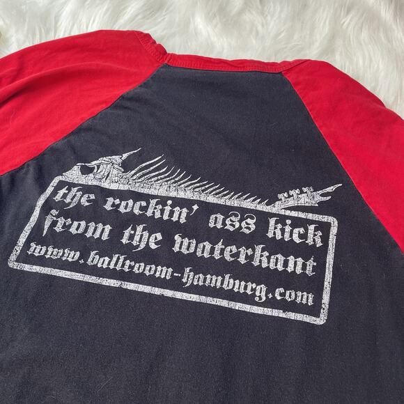 Y2K Promodoro Ballroom Hamburg Raglan T-Shirt M Punk Rock Aesthetic Germany VTG - Picture 2 of 6